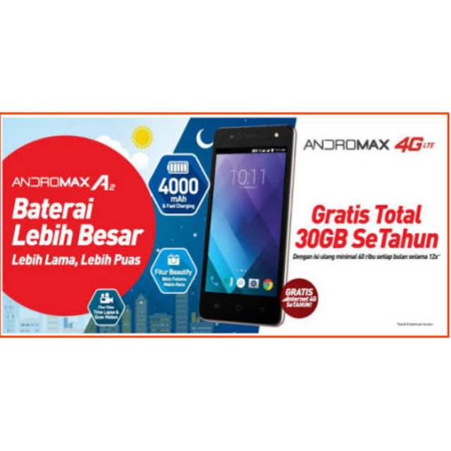 SMARTFREN ANDROMAX A2 RAM 1GB ROM 8GB