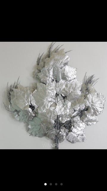 Wanflower Daun Anggur * Silver (perlusin)