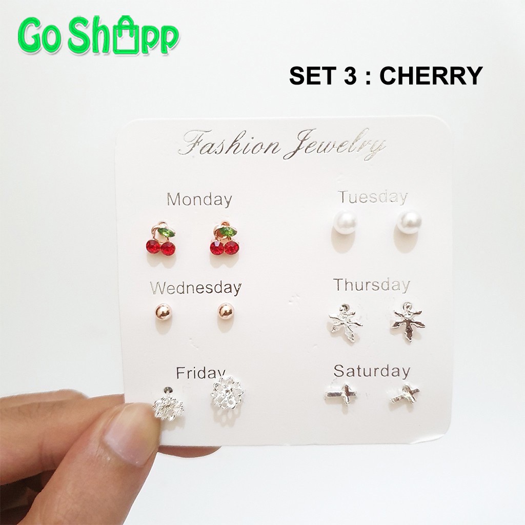 Anting Wanita Fashion Korea 1 Set - Anting Tusuk Earring Wanita Import Fashion Korea Terbaru [AT01]