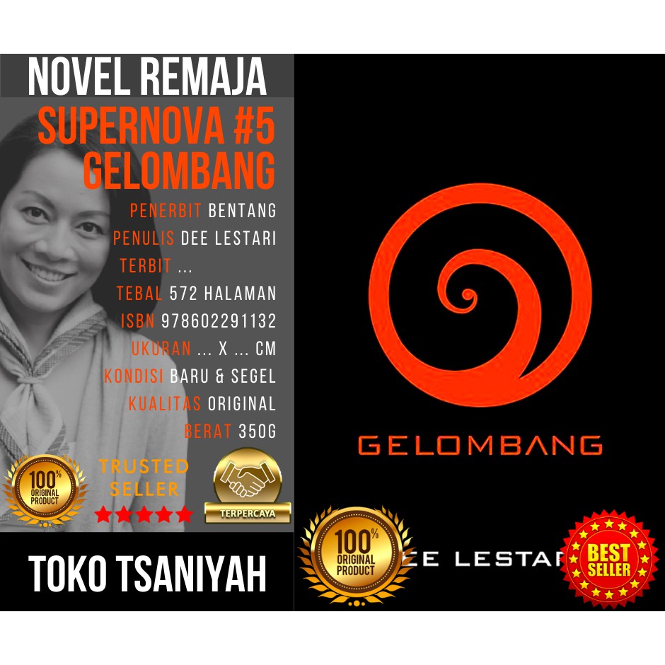 Buku Novel Dee Lestari Supernova #5 Gelombang Dewi Lestari Novel Fiksi Ilmiah Novel Remaja Indonesia