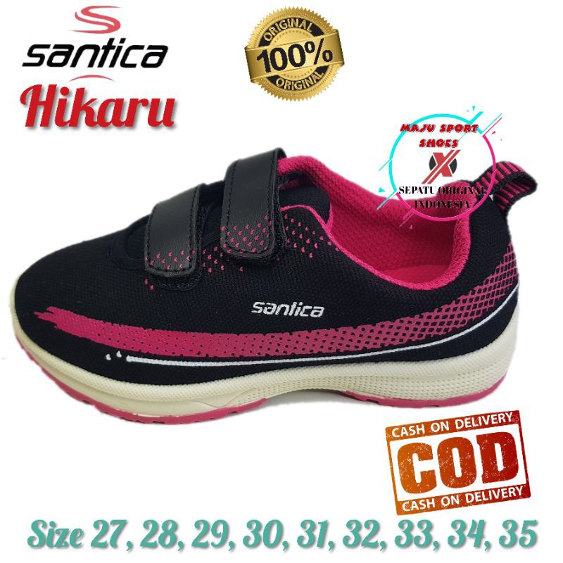 SANTICA HIKARU - Sepatu sekolah anak perempuan , sepatu sneakers santika