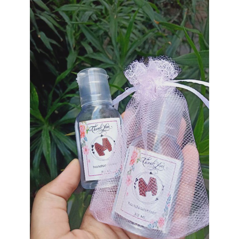 souvenir handsanitizer gel 30ml tempel stiker custom nama pengantin