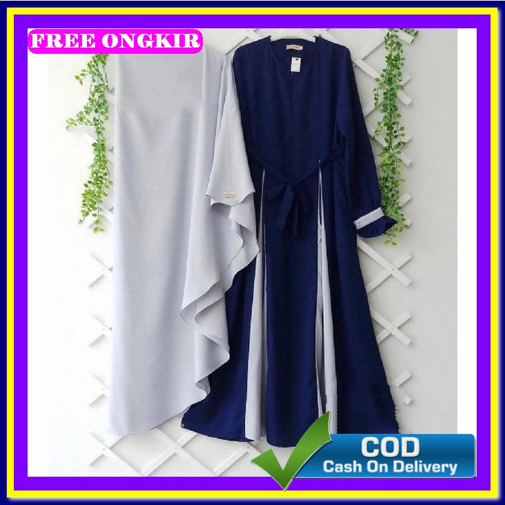 Gamis Syari Remaja Wanita Muslim Terbaru Dress Gamus Syarii Baju Games Fashion Muslim Lebaran Murah 