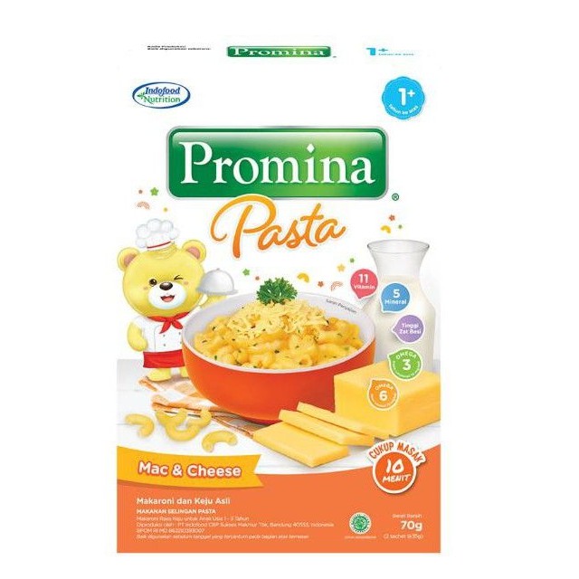 Promina Pasta Mac & Cheese 70gr - Cemilan MPASI Bayi 1 tahun + / 1+ 70 gr