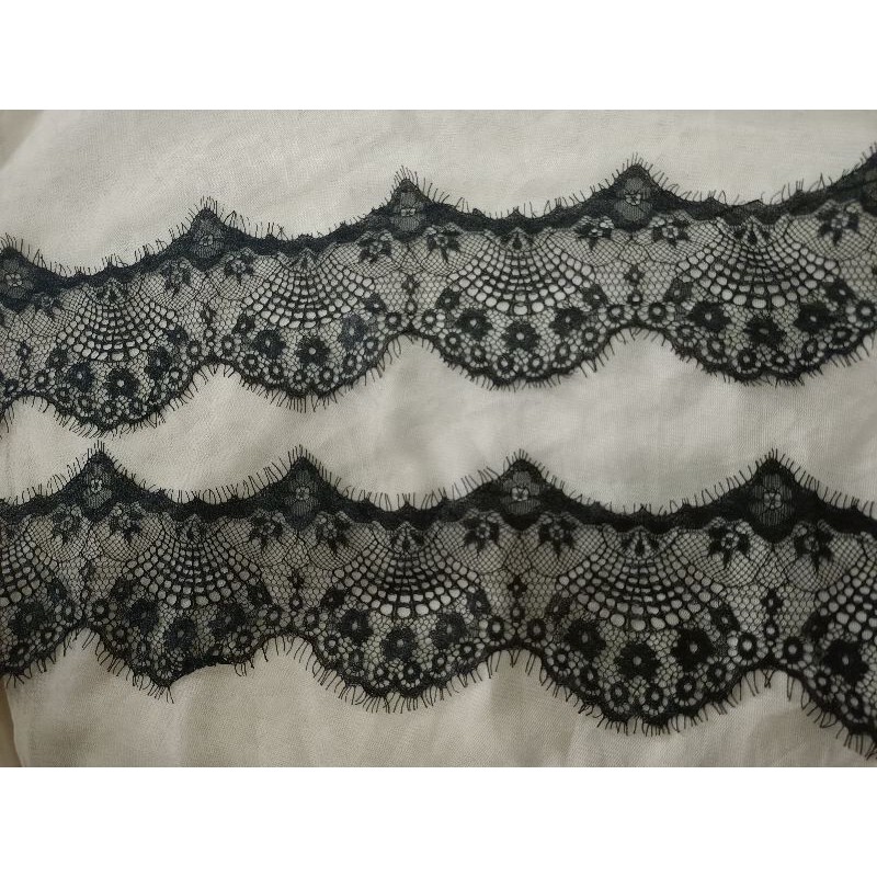 renda paris hitam/renda paris baby gold renda kumis lebar 9cm