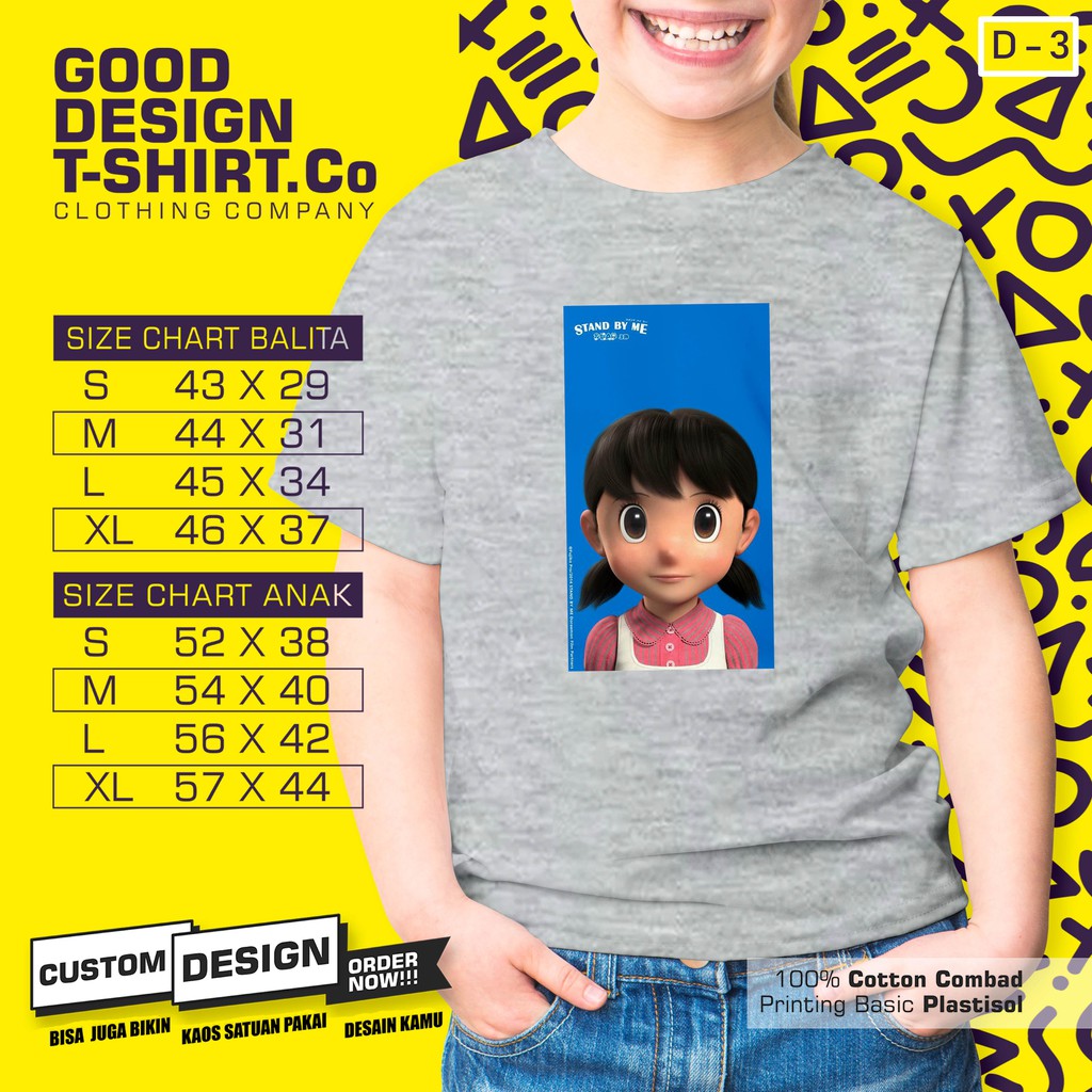 Kaos Anak Doraemon Shizuka