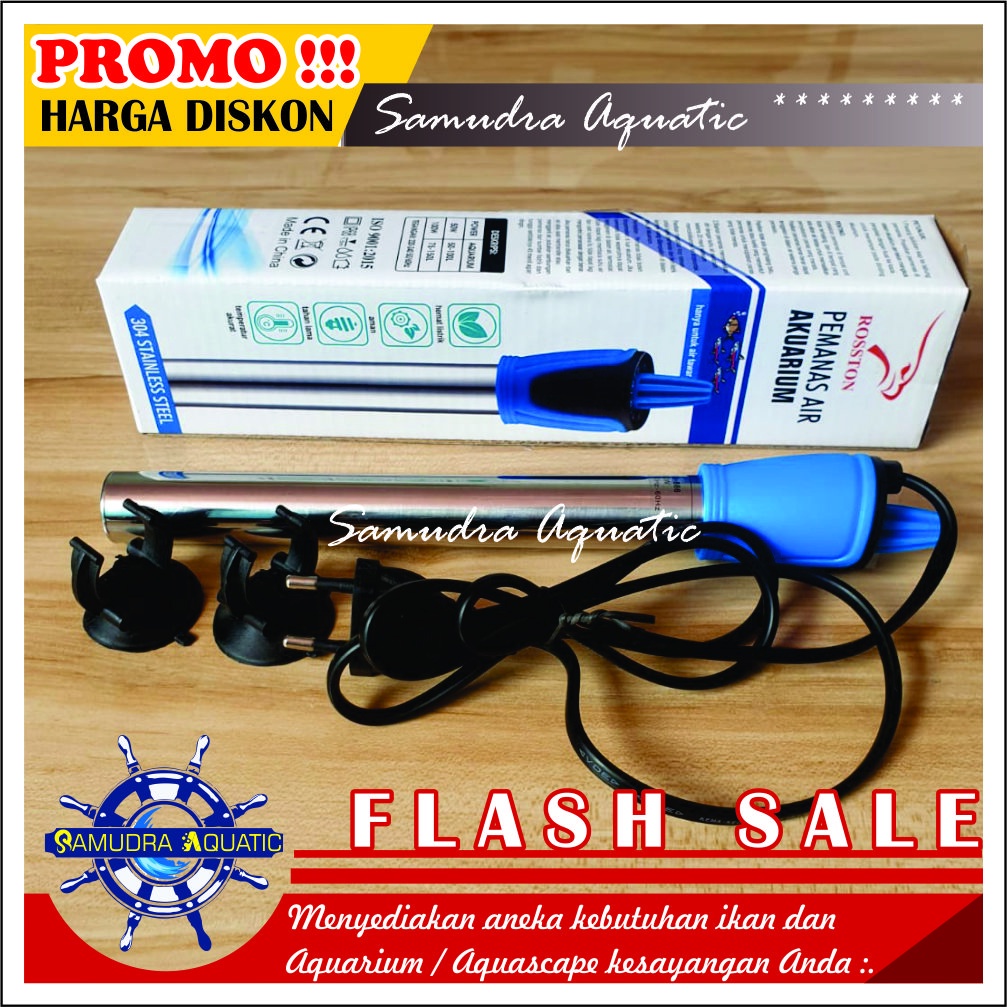 HEATER Pemanas Aquarium 100 Watt, Hiter Penghangat Air Aquarium Aquascape (GRATIS BubleWrap)