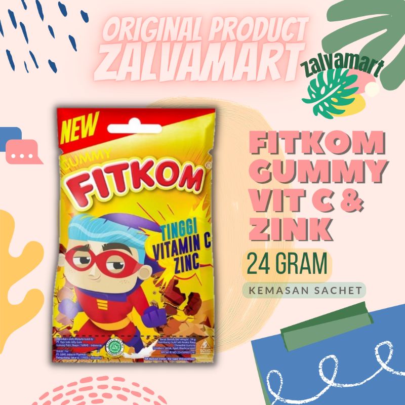 Jual FITKOM Gummy Multivitamin Anak Vitamin C & Zinc sachet 24 g