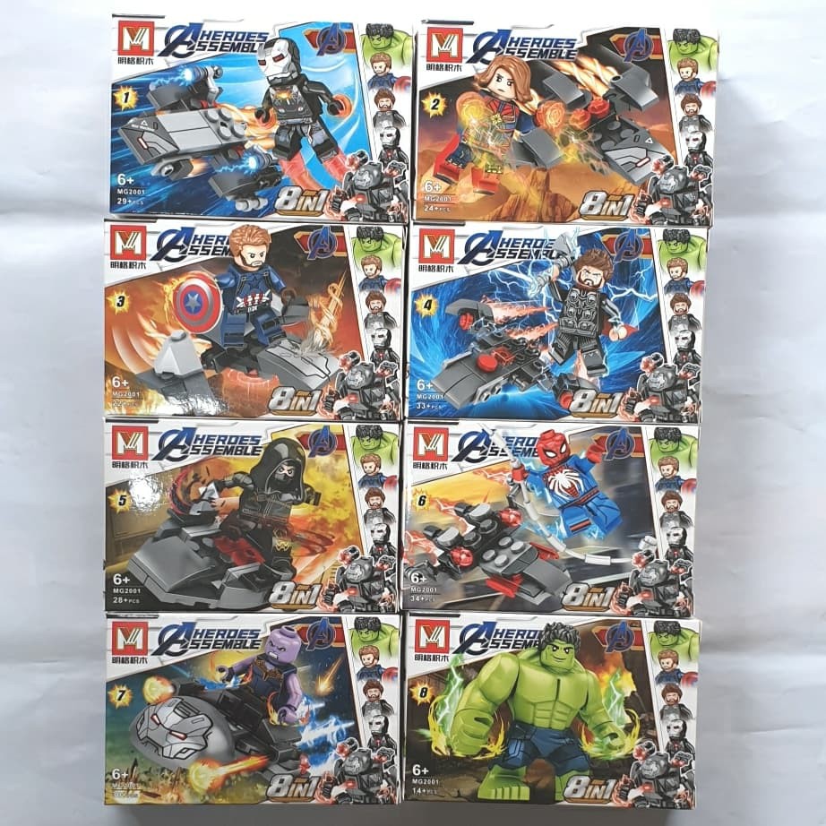 Brick MG2001 Lego Heroes Assemble Avengers 8in1