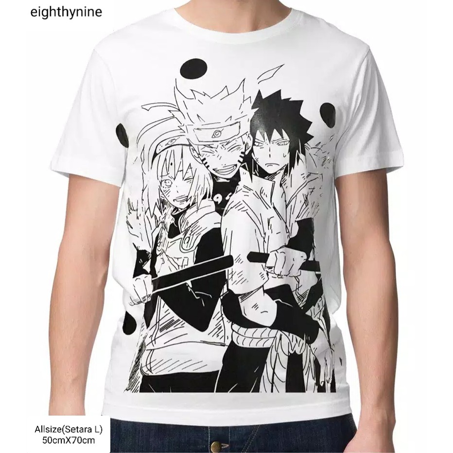 Baju Kaos Anime NARUTO (putih)