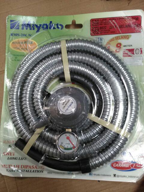 Home-klik Miyako Paket Selang Regulator Gas Rms-206m - Silver