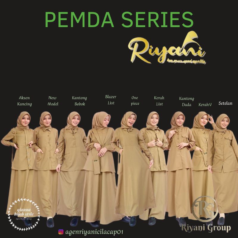 Riyani Gamis Setelan Seragam PNS Pemda Waskat ASN Bahan Toyobo Fodu