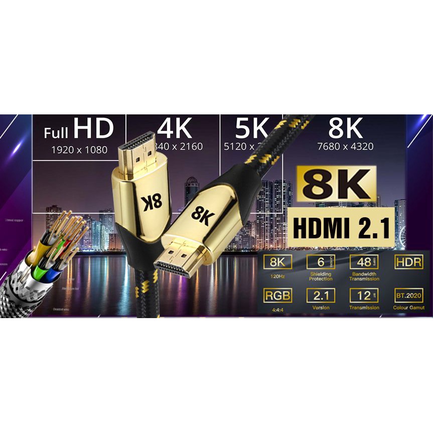 Kabel HDMI 8K ULTRA HD Panjang 1.5 METER HDMI 8K 2.1V 8K ULTRA HD / KABEL HDMI 8K