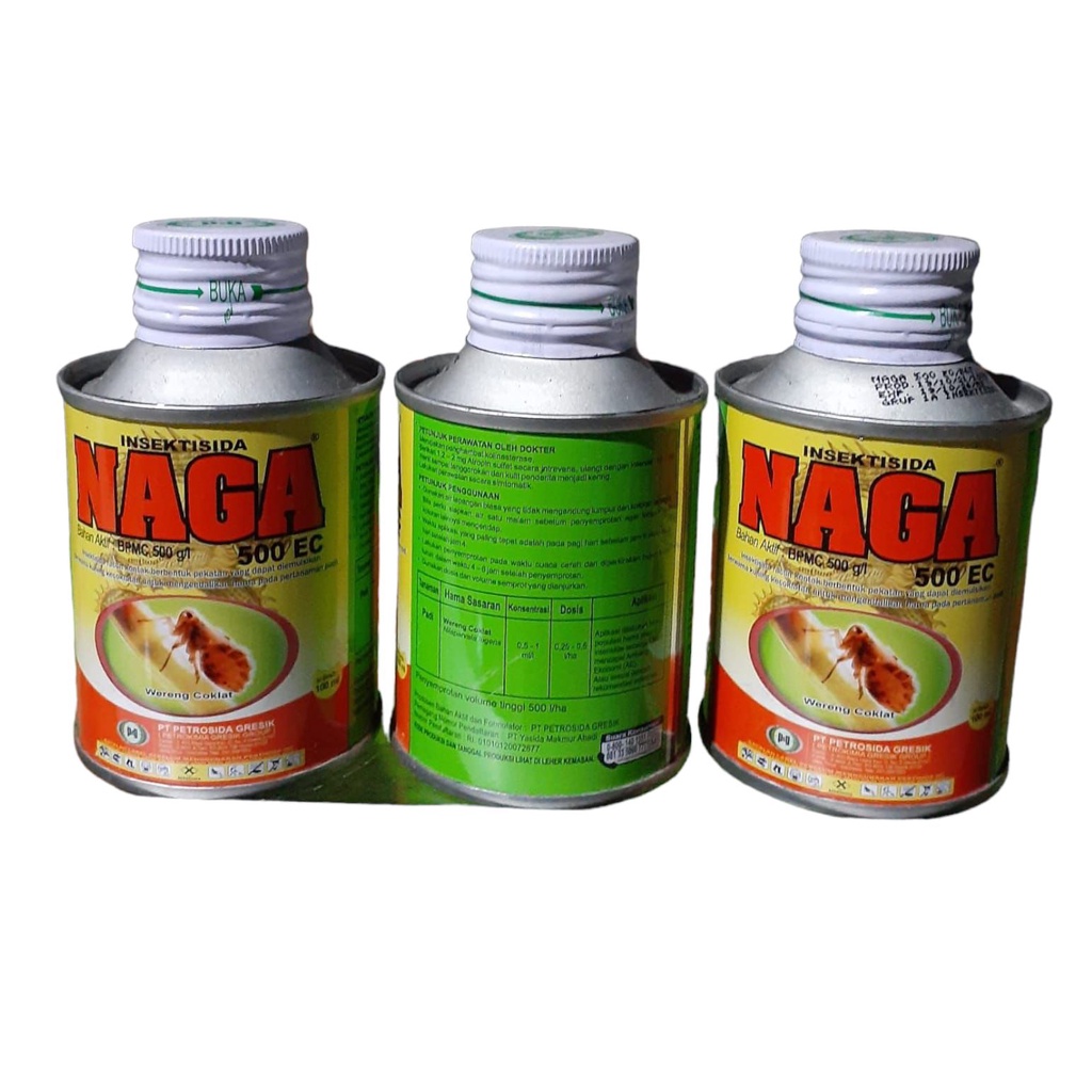 Insektisida Naga 100ml Wereng Coklat Bahan Aktif BPMC 500 g/l