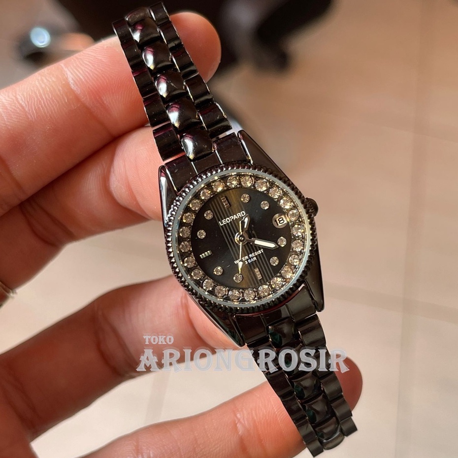 [Original 100%] Jam Tangan Wanita Leopard Diamond