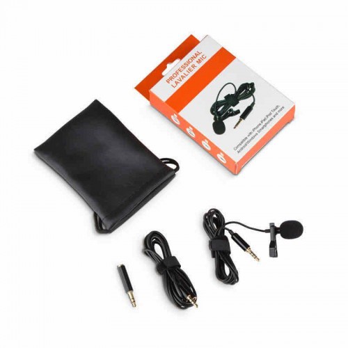 MIC-009 Mic Live Streaming / Meeting / Presentasi / Lavalier Mic Clip Microphone Kondensor