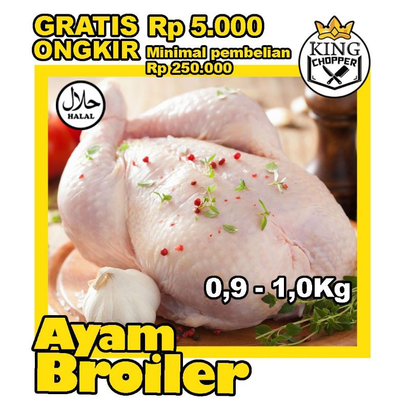 

AYAM NEGERI / BROILER / KARKAS POTONG UTUH BEKU 0.9 - 1 KG