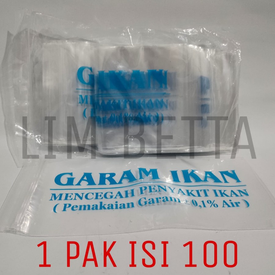 PLASTIK GARAM IKAN / PLASTIK KLIP GARAM IKAN / PLASTIK GARAM 100 PCS