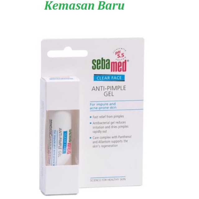 Sebamed ClearFace Anti Pimple Gel (10ml)  ✔BPOM ✔Ori - Obat Jerawat / Penghilang Jerawa