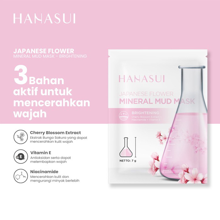 Hanasui Mineral Mud Mask | Masker Wajah | BPOM