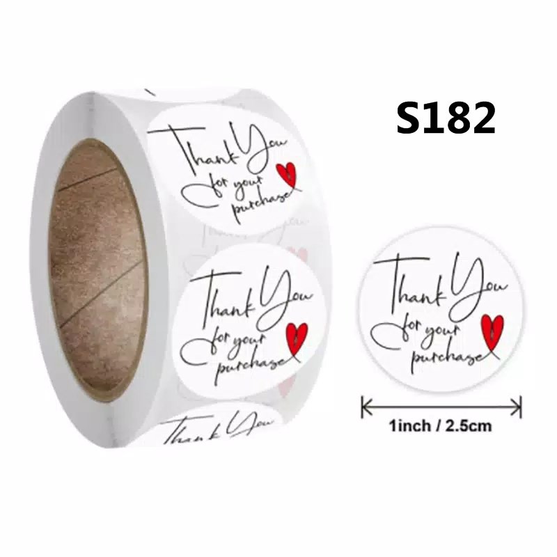 

Stiker Sticker Thank You For Your Purchase Label Kemasan Segel Packaging Sealer Hampers Paket S182