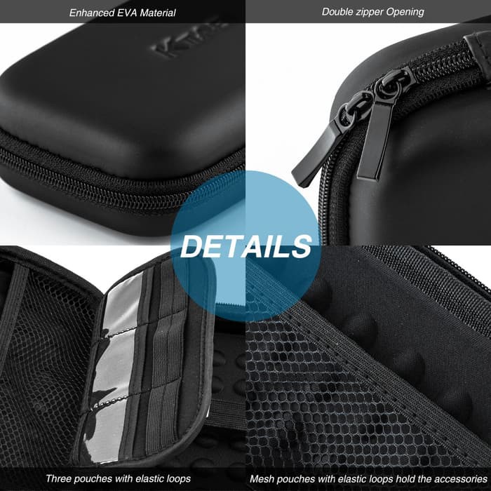 MURAH Ktab External Hard Drive Disk Earphone Powerbank Protection Case Bag - Hitam