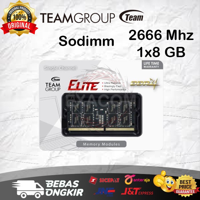 Team Elite Sodimm 8GB 2666Mhz - Ram Laptop Notebook DDR4