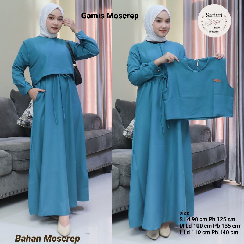 Gamis Moscrep Terbaru by ORI SAFITRI size S M L