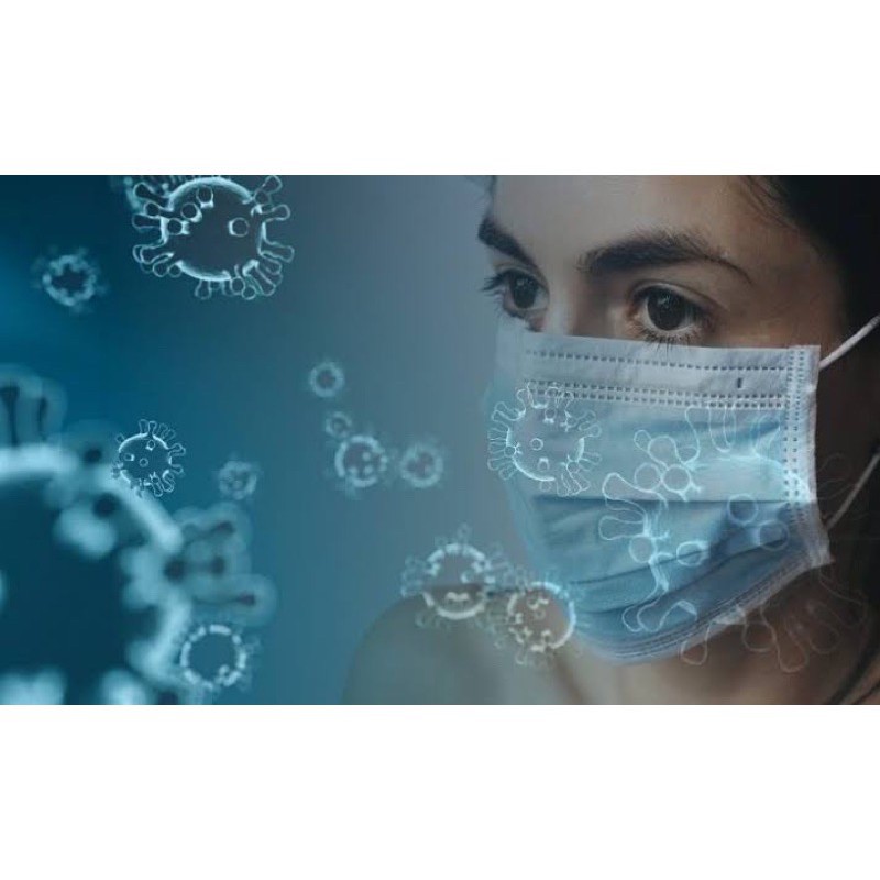 MASKER WAJAH 3PLY EARLOOP 1BOX ISI 50PCS SUDAH BNIP-6