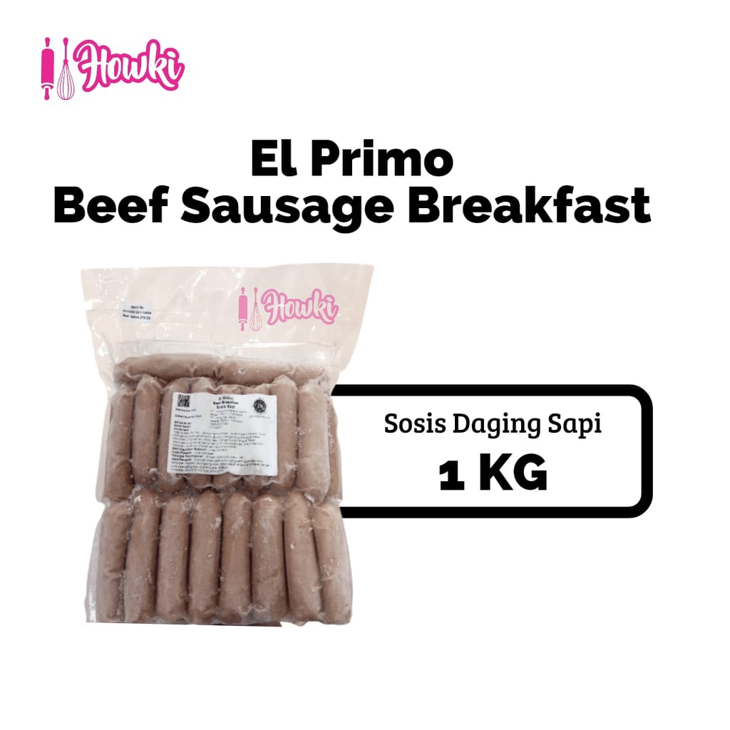

Beef Sausage Breakfast EL PRIMO Daging Sosis Sapi 1 Kg.