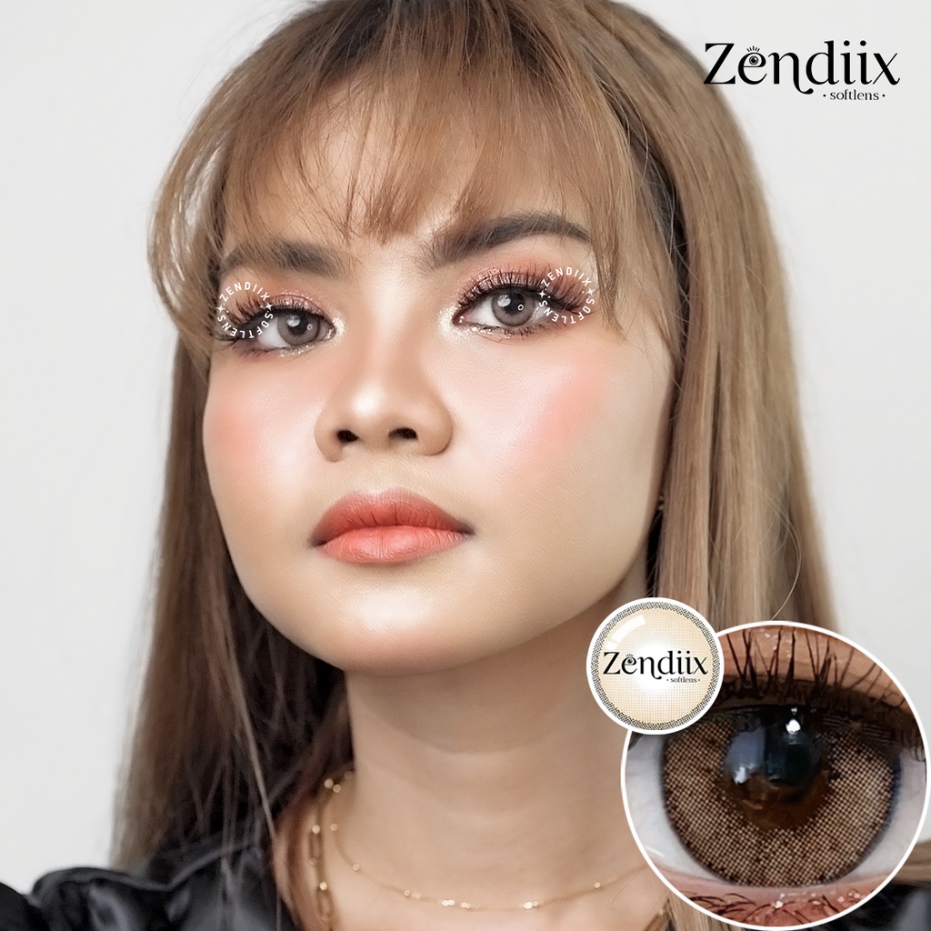 Softlens NEW MORE DUBAI Warna OCRE BROWN 14.5mm Normal Minus