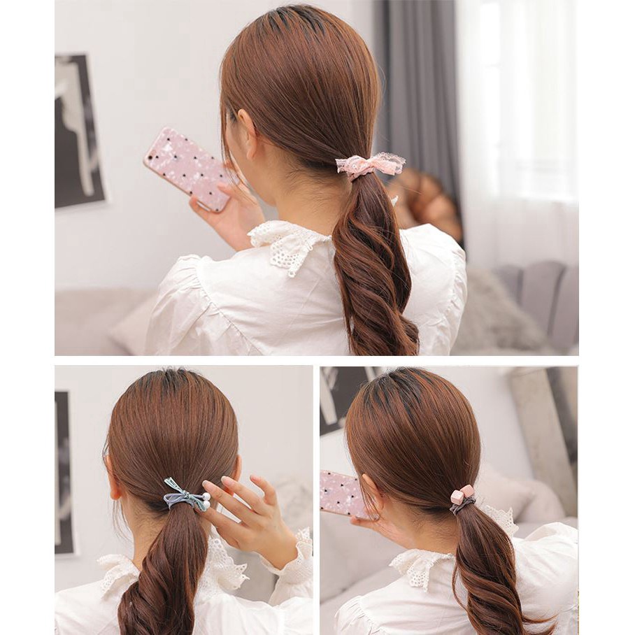 HC Ikat Rambut 12 Pcs KODE 228 Ikat Rambut Set Wanita Termasuk Tabung Kunciran Rambut Set-5