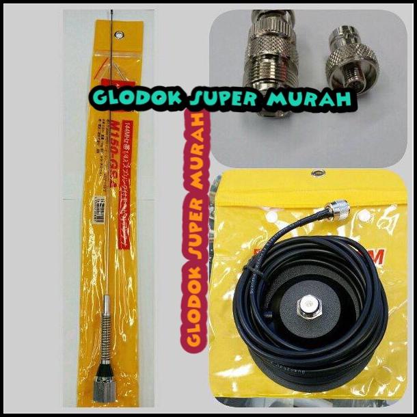 Paket Antena M150Gsa Breket Magnet Dan Konektor Utk Ht Di Mobil