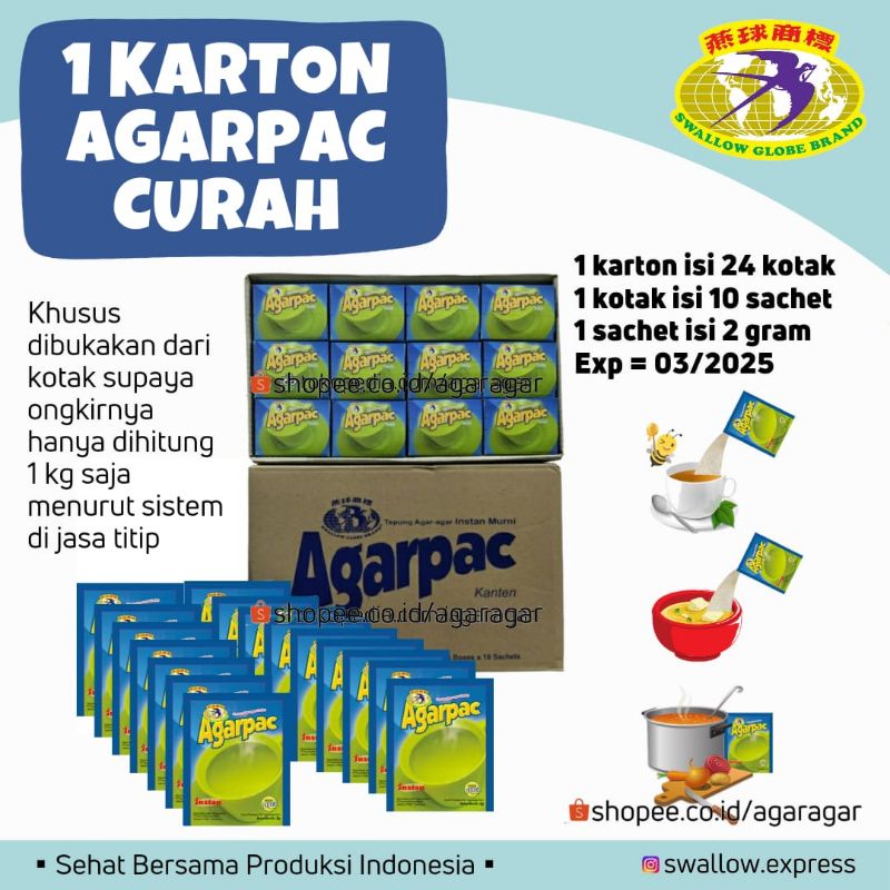 

AGARPAC 240 sachet / CURAH