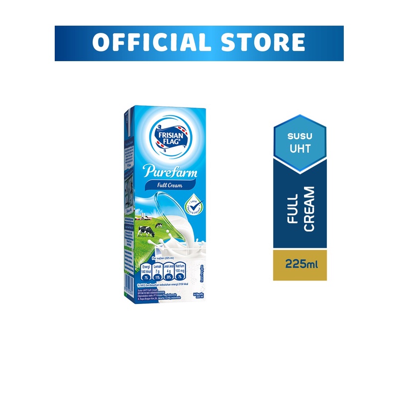 

Frisian Flag Susu Cair Uht Full Cream 225Ml - Alhanan/04