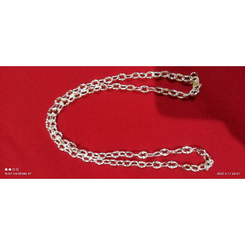perhiasan. kalung perak murni