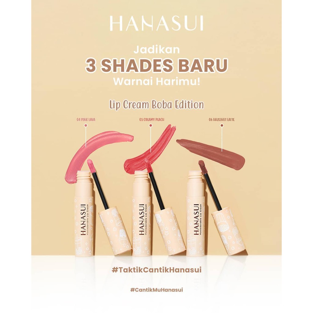 ❤️ MEMEY ❤️ HANASUI Mattedorable Lip Cream BOBA EDITION