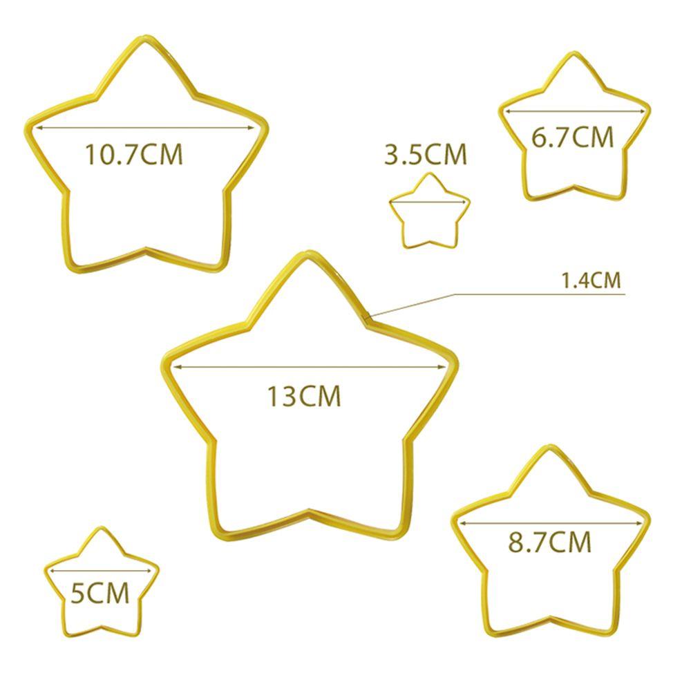 [Elegan] 3d Cookie Cutter 6pcs/Lot Plastik DIY Biskuit Pohon Natal Gula Kerajinan Fondant Tools