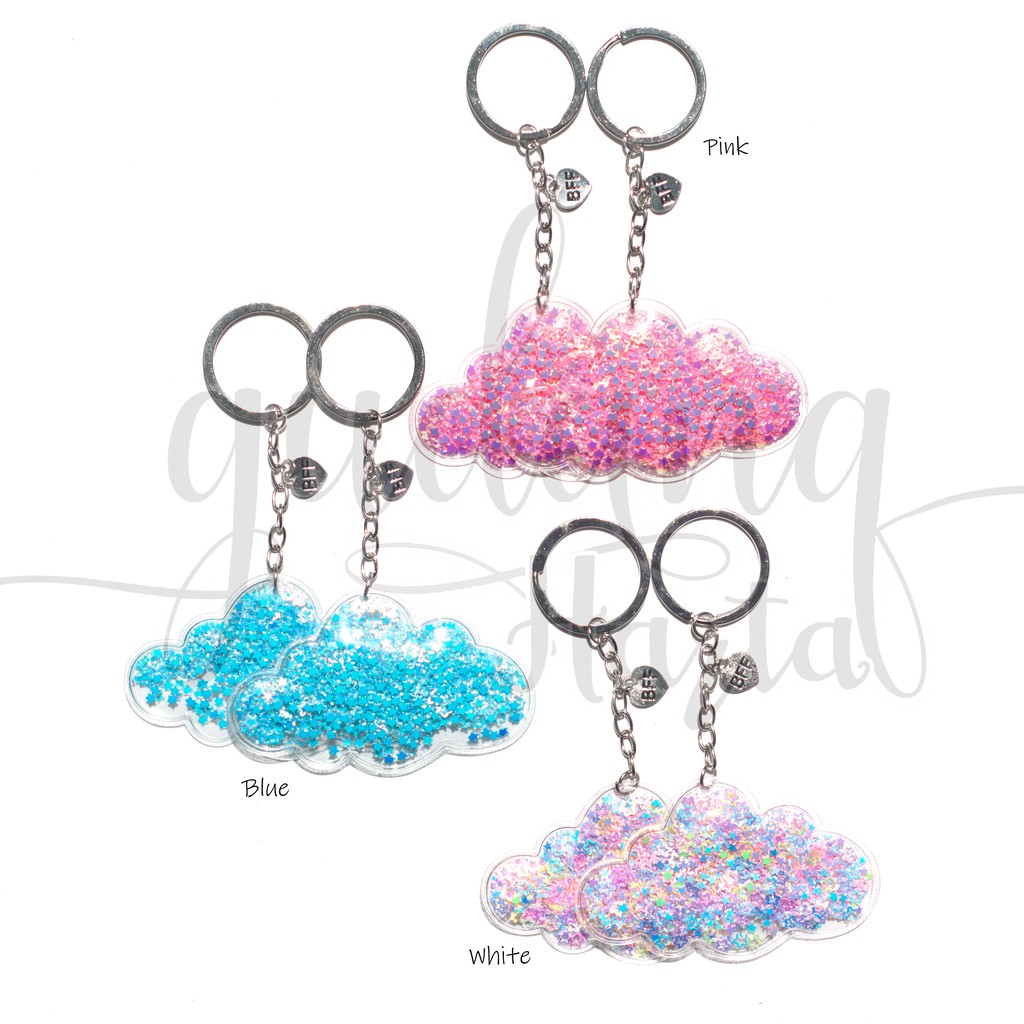 Gantungan Kunci BFF Shake The Cloud Keychain Couple Awan GH 302128