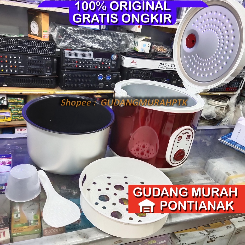 Ricecooker TURBO new Pananak nasi penghangat Magiccom Rice Cooker Turbo CRL - 1182 magic com Merah / RED
