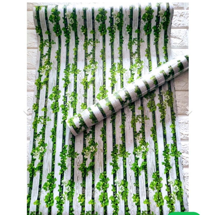 WALLPAPER DINDING// STIKER DINDING DAUN RAMBAT 45 X 9-10