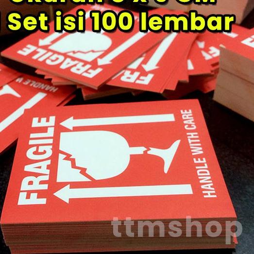 

♦ Stiker FRAGILE HVS 8 x 9 cm (1 pack isi 100 pcs) ☜