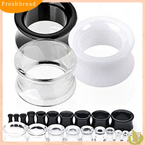 【Fresh】1Pair Silicone Flesh Tunnel Double Flared Saddle Ear Plug Gauge Unisex Piercing