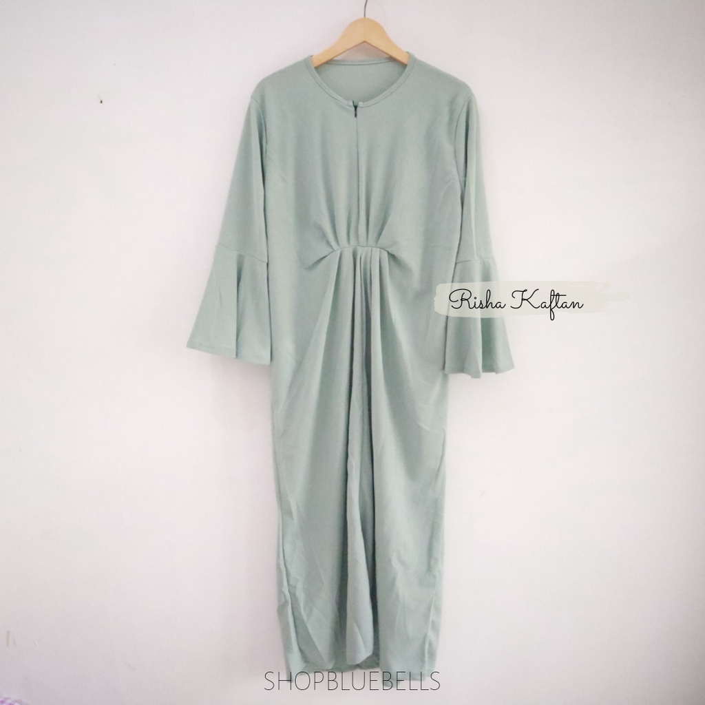 Risha Kaftan - Pastel Dress Muslim Maxi Kerut