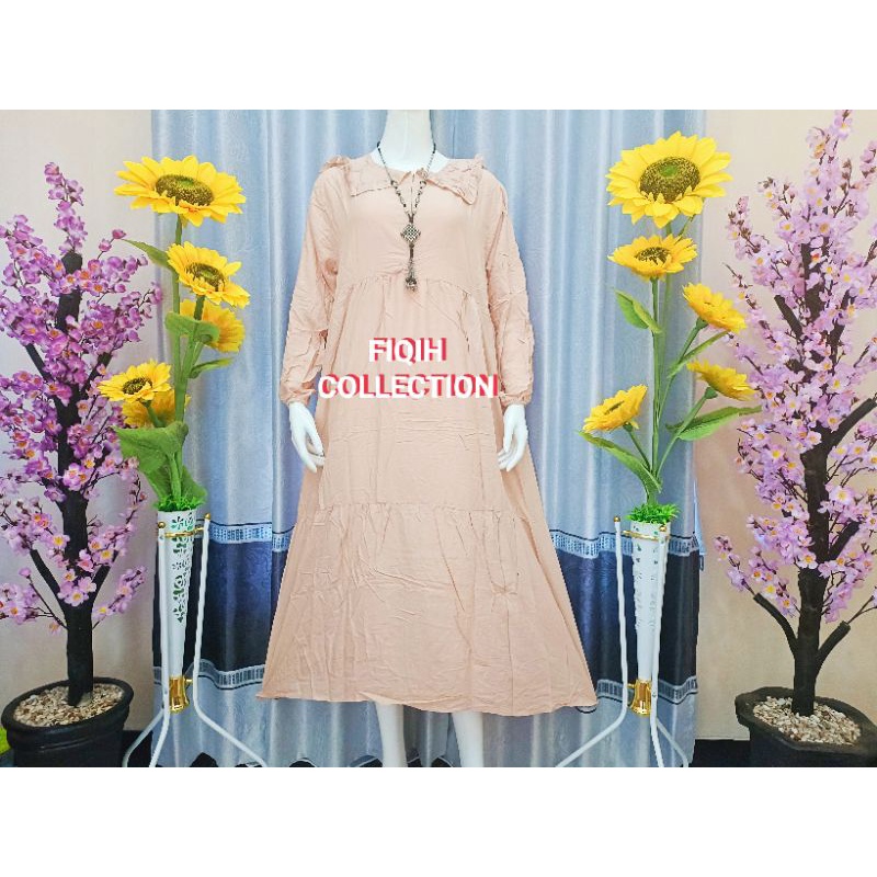 midi dres bahan rayon premium random