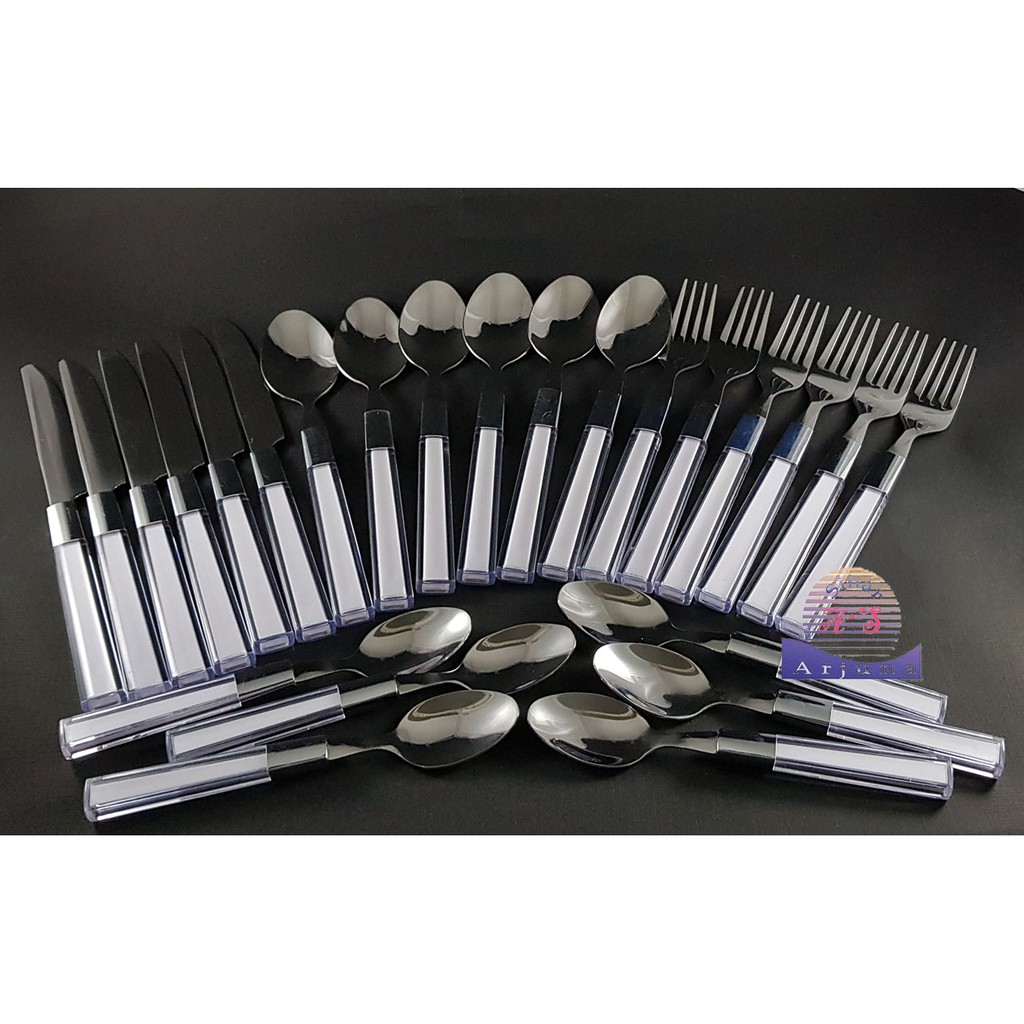 Sendok Set Stainless Isi 24 Pcs Peralatan Makan Dapur