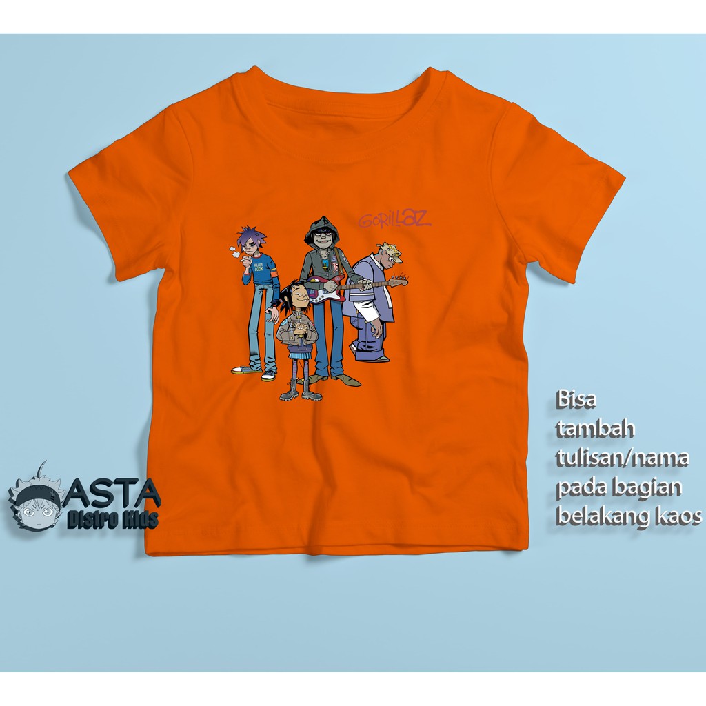 Tshirt Kaos Musik Anak Gorillaz