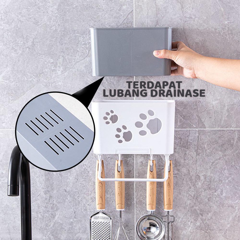 Rak Tempat Sendok Garpu Sumpit / rak penyimpanan kosmetik / alat mandi - RAK001 RANDOM