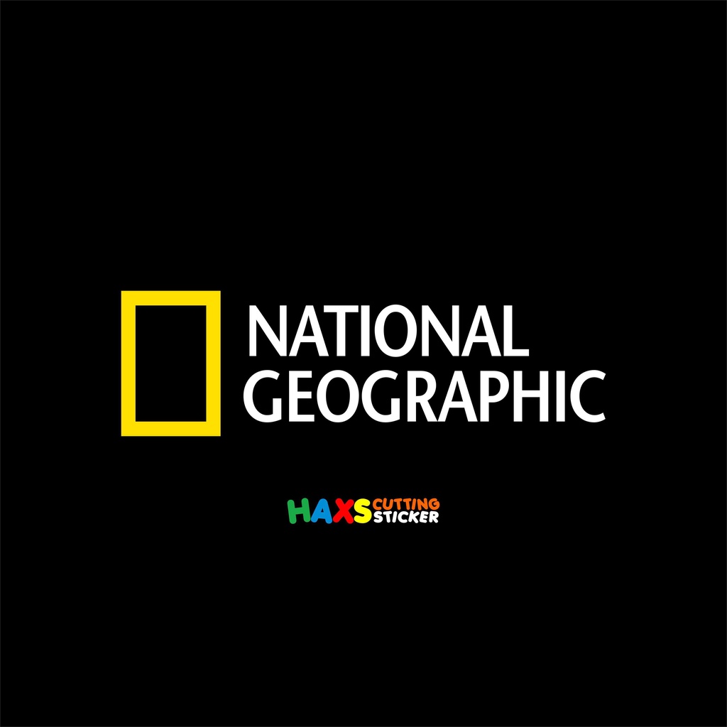 Cutting Sticker National Geographic Kaca Mobil Ukuran 20 Cm