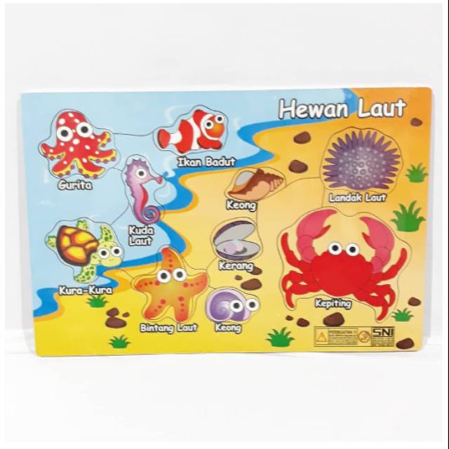 Puzzle Kayu Hewan Laut